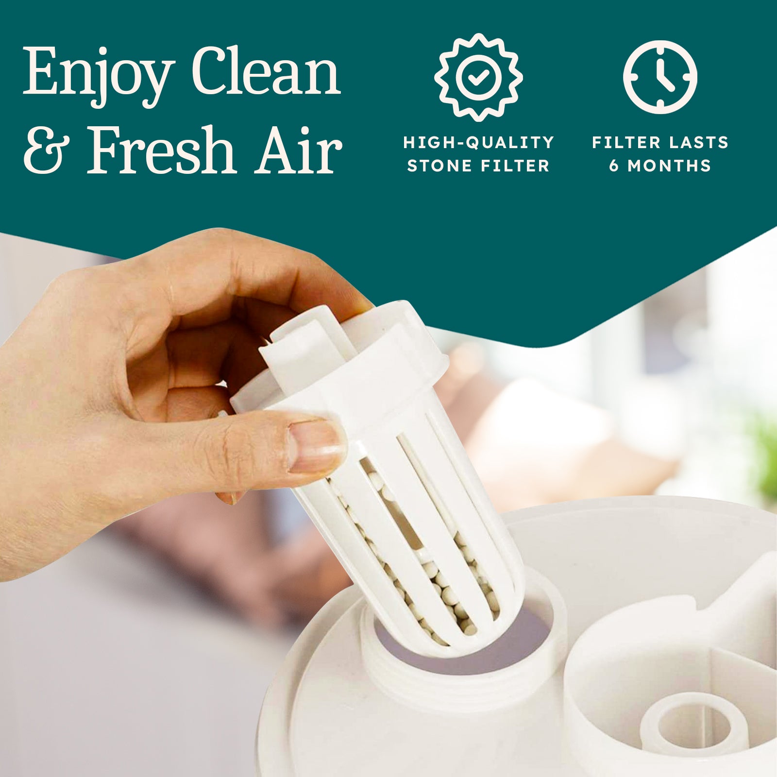 Replacement Filters For Cool Mist Ultrasonic Humidifier - Ceramic Water Filter Parts For Humidifiers - Works For Many Other Brands As Well (3-Pack)